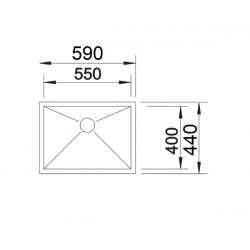 Zlewozmywak Blanco ZEROX 550-IF Z KOR. INFINO 521 590